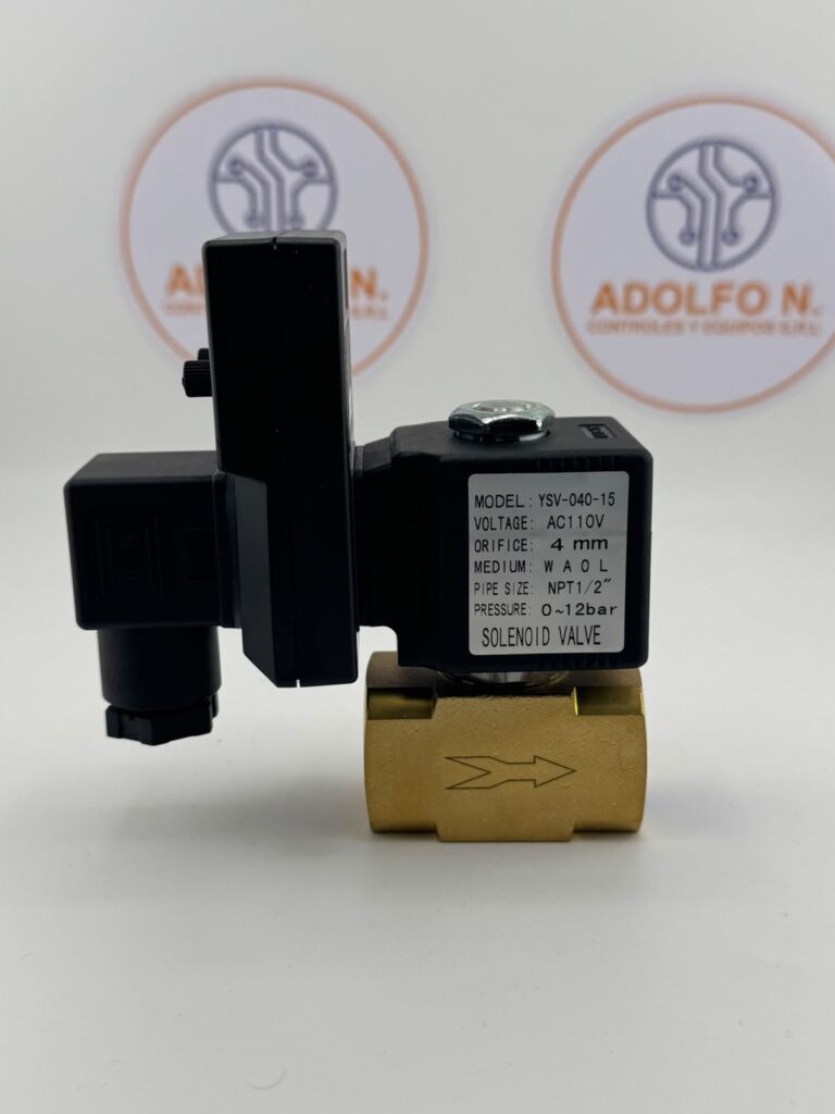 VALVULA DE BRONCE CON TIMER 1/2 NPT 12BAR 120C110V YSV-040-15