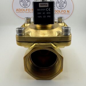 VALVULA DE BRONCE 2P NPT 10BAR 80C 230V 60HZ ZW-50N